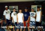 Louis, Wes, TJ, Brian, Taylor and Chris at the post game cook out.