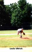 Louis Ullrich hurling his fast ball.