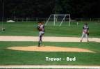 Trevor House pitching and Bud Hall on first.