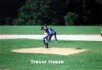 Trevor House pitching a tough game.