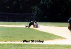 Wes Stanley steals second base.