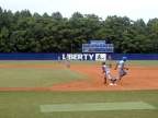 Chris Wilson stretching for the out on 1st base