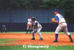 TJ Shaughnessy going for the steal to 2nd base