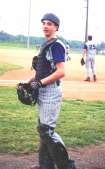 Jake Tisinger on his way to the plate.